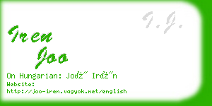 iren joo business card